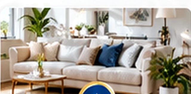 Clean residential living room illustration